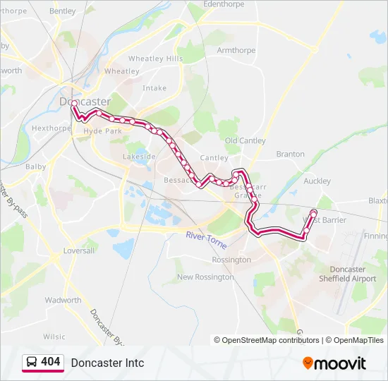 404 Bus Line Map