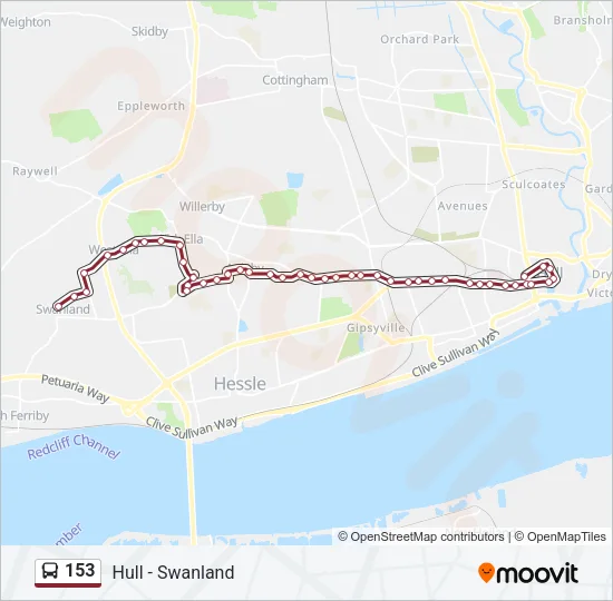 153 Bus Line Map