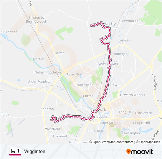 1 Route Schedules, Stops & Maps Wigginton (Updated)