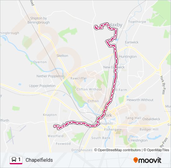 1 Bus Line Map