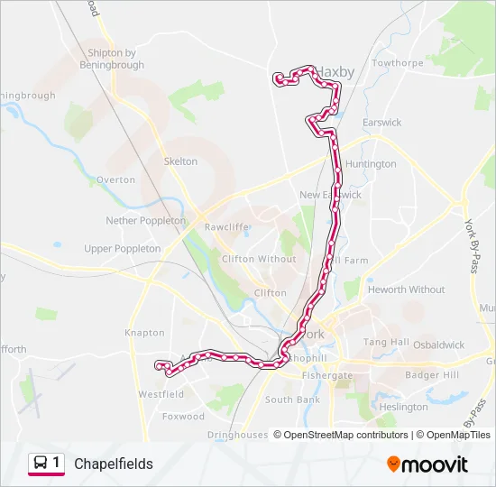 1 Bus Line Map