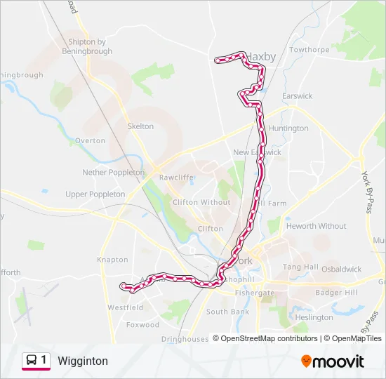 1 Bus Line Map