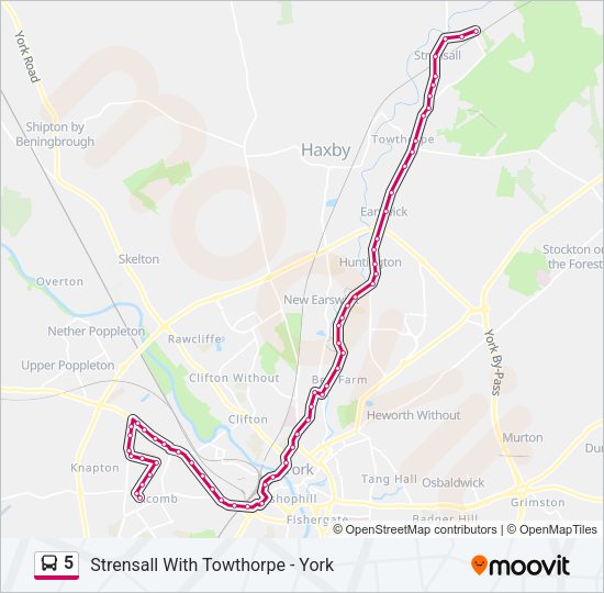 5 Bus Line Map