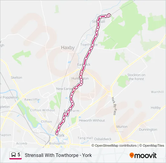 5 Bus Line Map