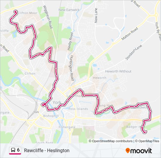 6 bus Line Map