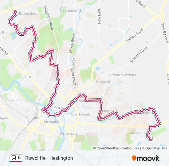 6 Bus Line Map
