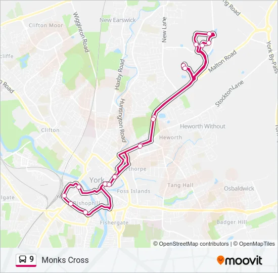 9 Bus Line Map