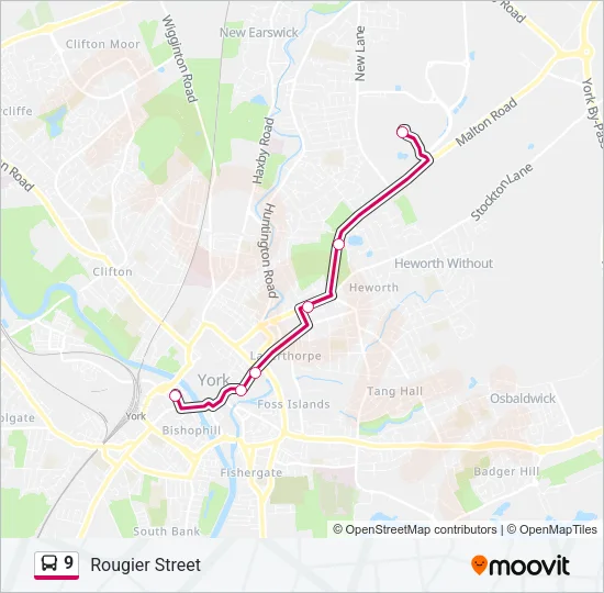9 Bus Line Map