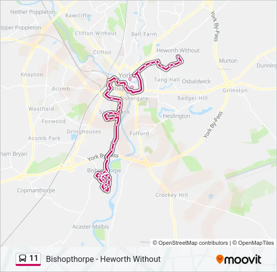 11 Bus Line Map