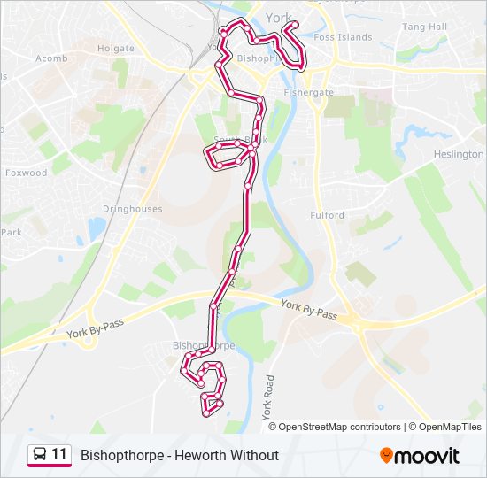 11 bus Line Map