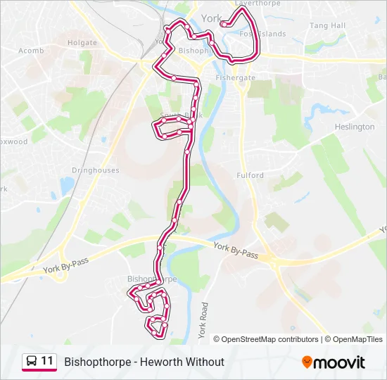 11 Bus Line Map