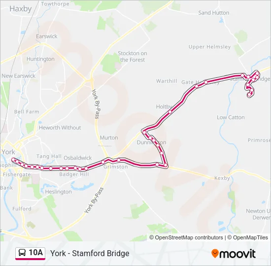 10A Bus Line Map