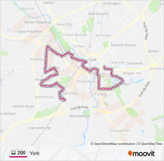 Bus 200 Route Map 200 Route: Schedules, Stops & Maps - York (Updated)