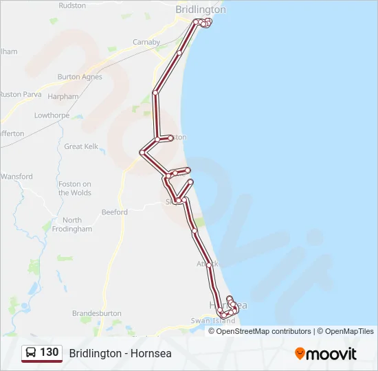 130 Bus Line Map