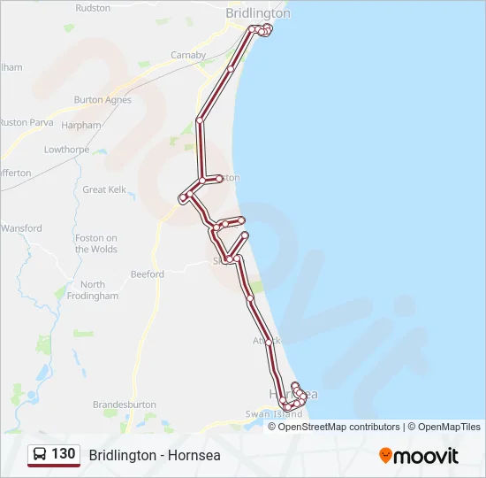 130 Bus Line Map