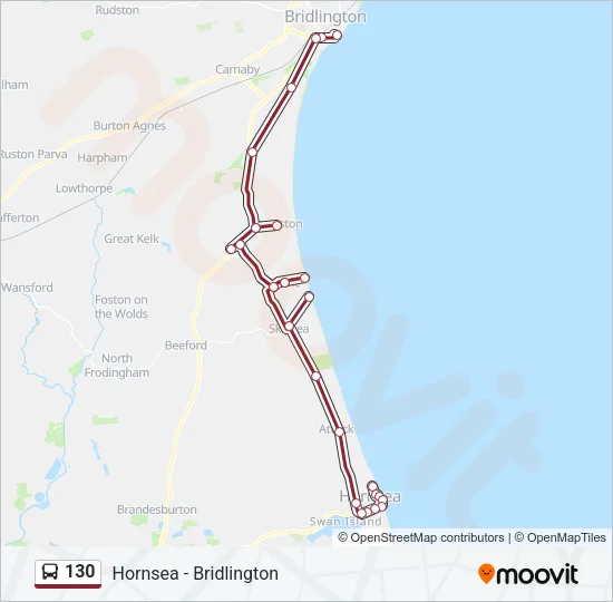 130 Bus Line Map