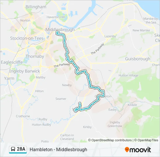 28A Bus Line Map