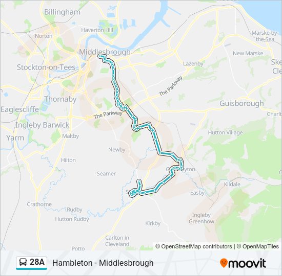 28A Bus Line Map