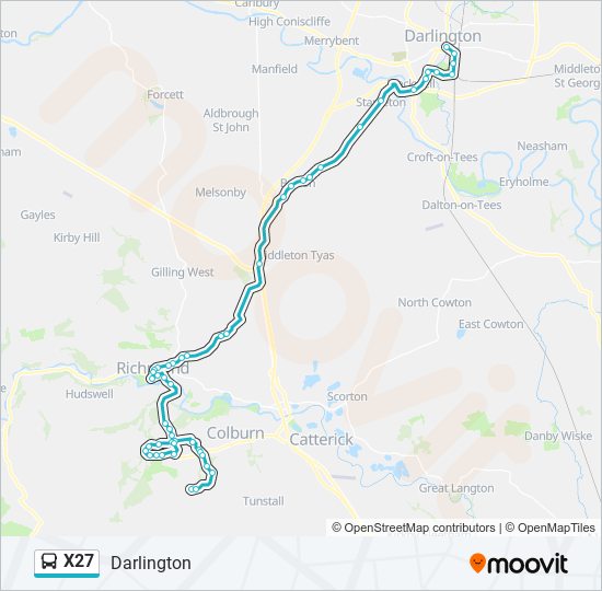 X27 bus Line Map