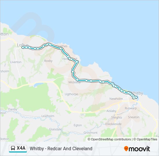 X4A Bus Line Map