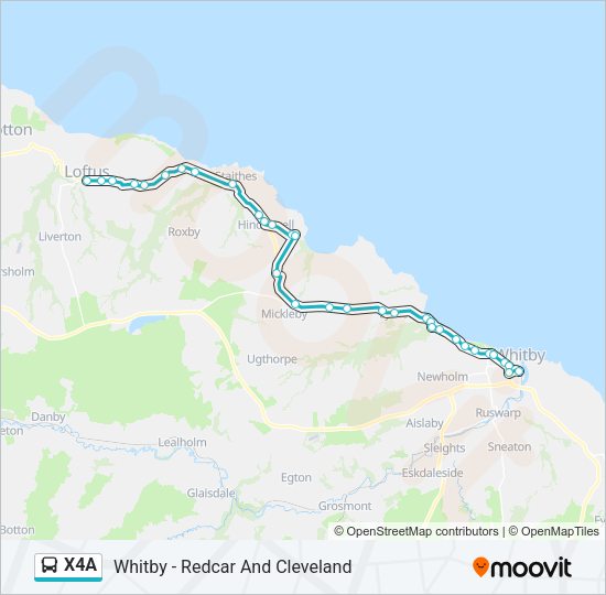 X4A Bus Line Map
