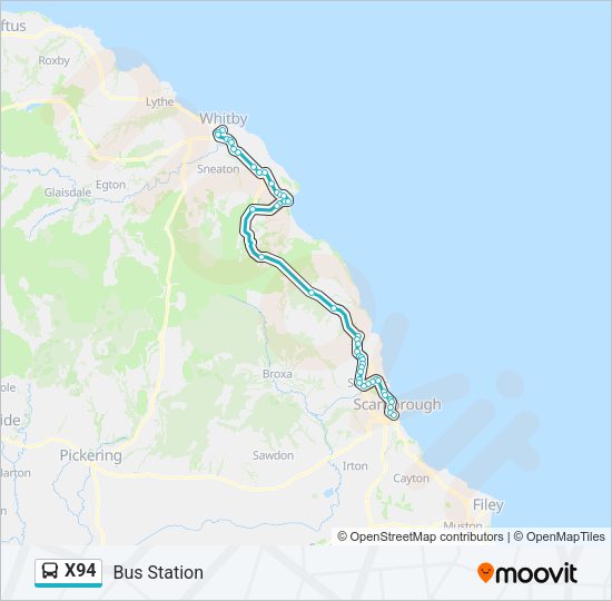 X94 Bus Line Map