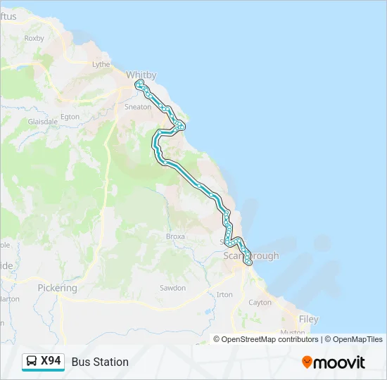 X94 Bus Line Map