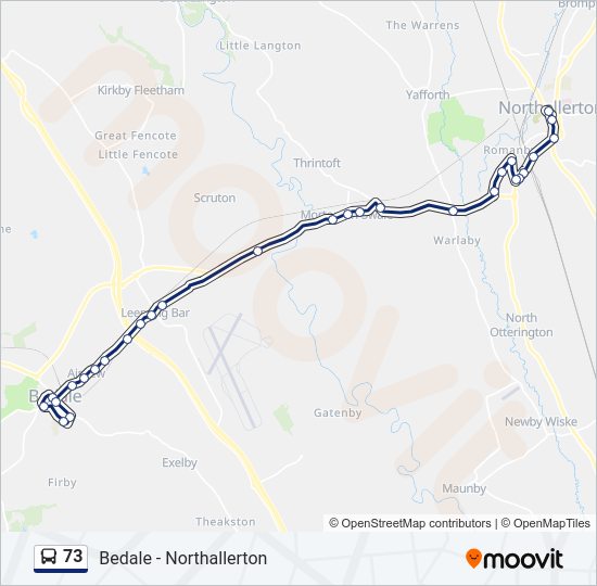 73 bus Line Map