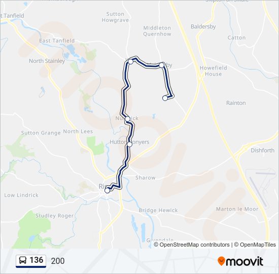 136 Bus Line Map