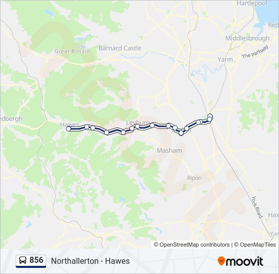 856 bus Line Map