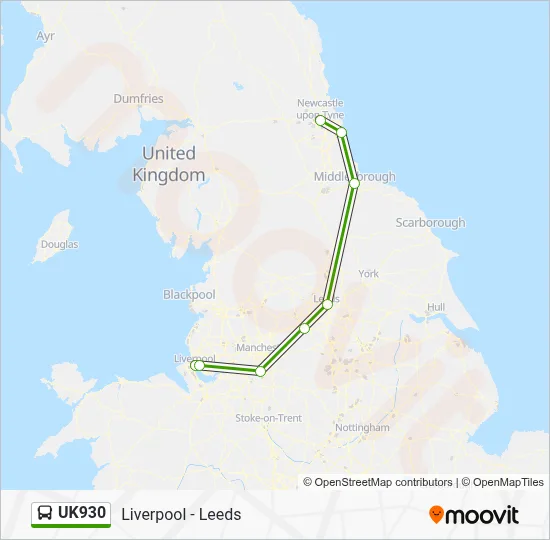 UK930 Route: Schedules, Stops & Maps - Liverpool One Bus Station - John ...
