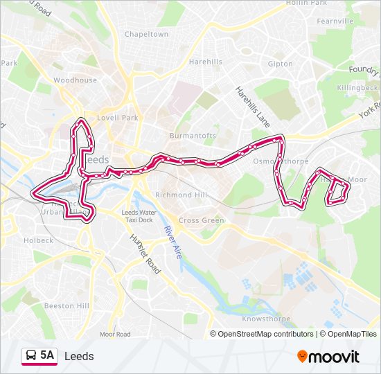 5A Bus Line Map