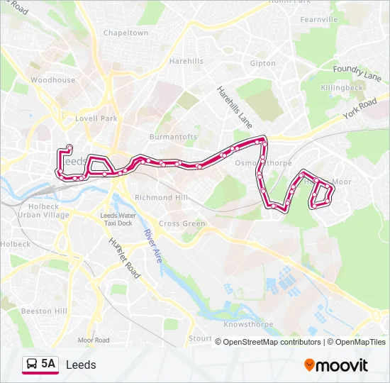 5A Bus Line Map