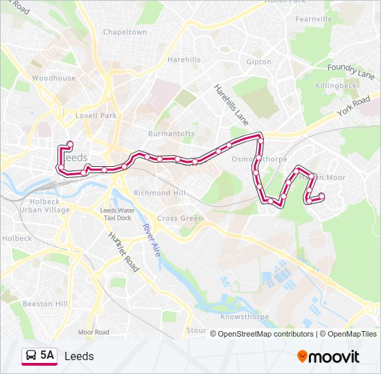 5A Bus Line Map