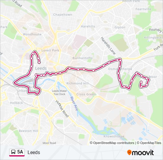 5A bus Line Map