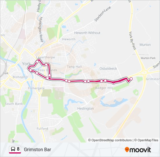 8 Bus Line Map