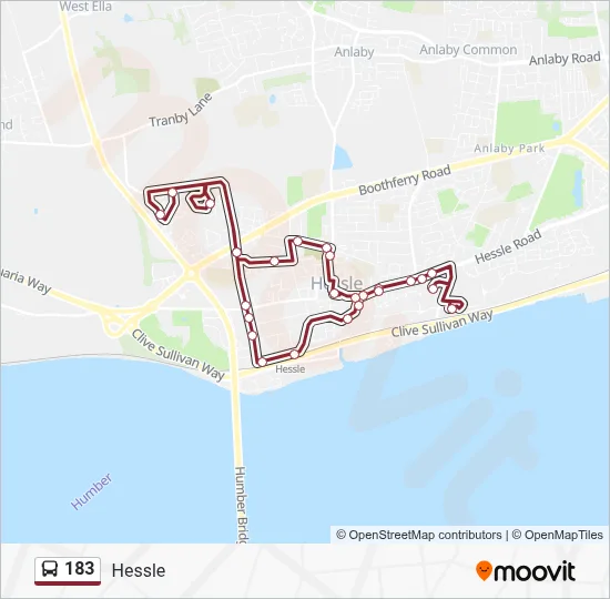 183 Route: Schedules, Stops & Maps - Hessle (Updated)