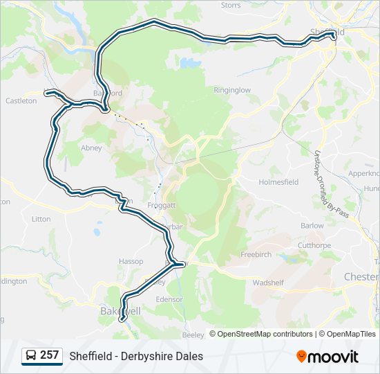 257 Bus Line Map