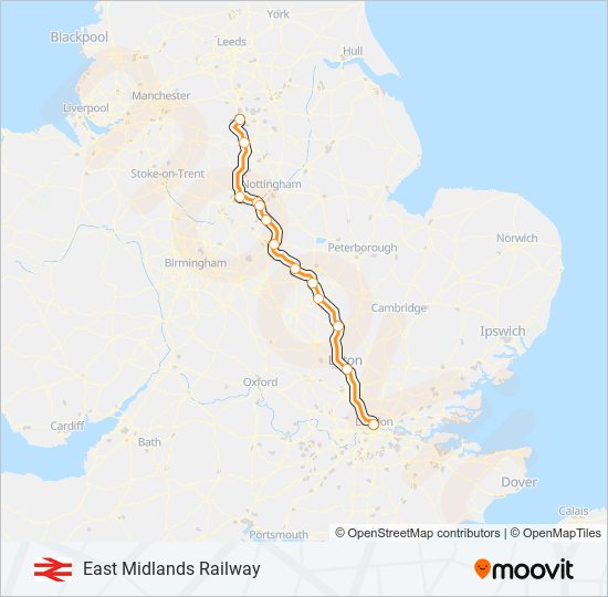 east midlands railway Route Schedules Stops Maps Sheffield