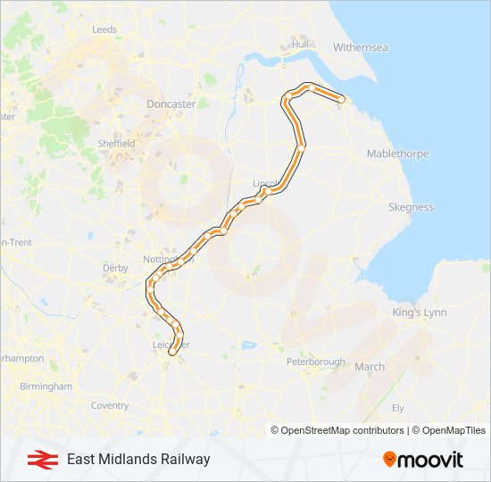 east midlands railway Route Schedules Stops Maps Leicester