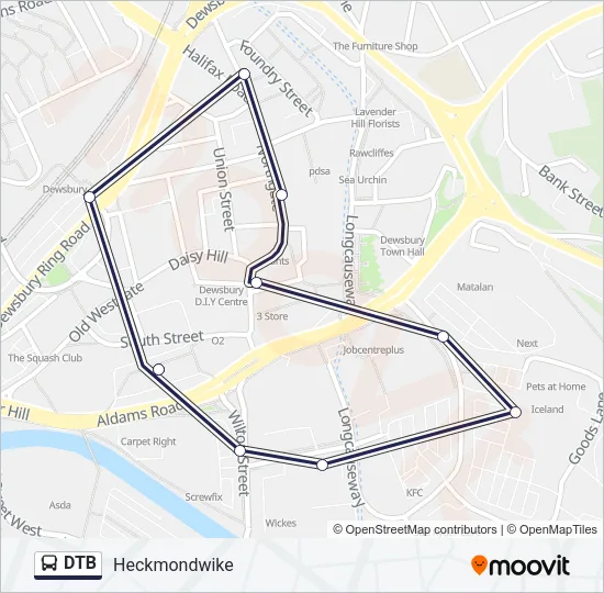 DTB Bus Line Map