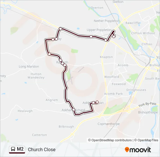 M2 Bus Line Map