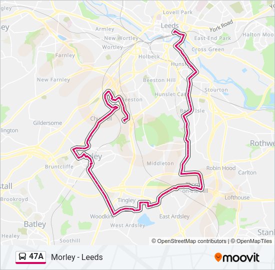 47A Bus Line Map