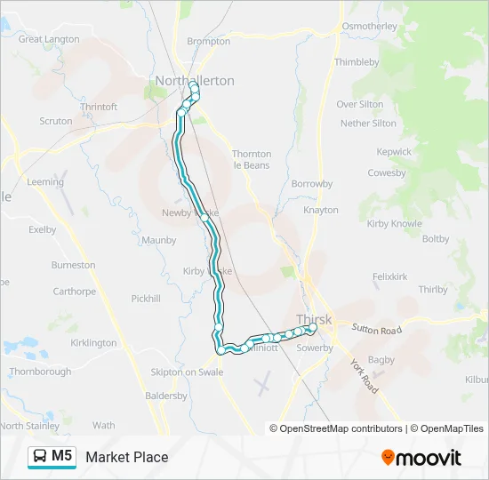 M5 Route: Schedules, Stops & Maps - Market Place (Updated)