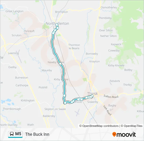 M5 Postcode Map M5 Route: Schedules, Stops & Maps - The Buck Inn (Updated)