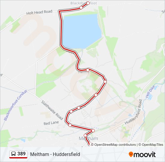 389 Bus Line Map