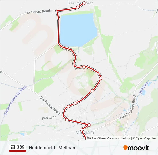 389 Bus Line Map