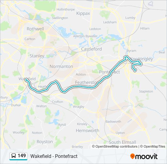 149 bus Line Map