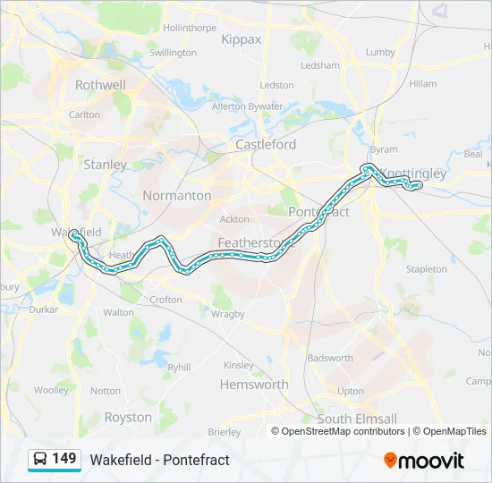 149 Bus Line Map