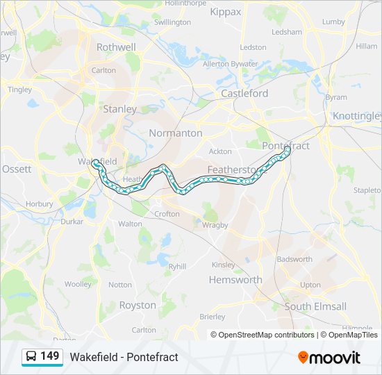 149 Bus Line Map